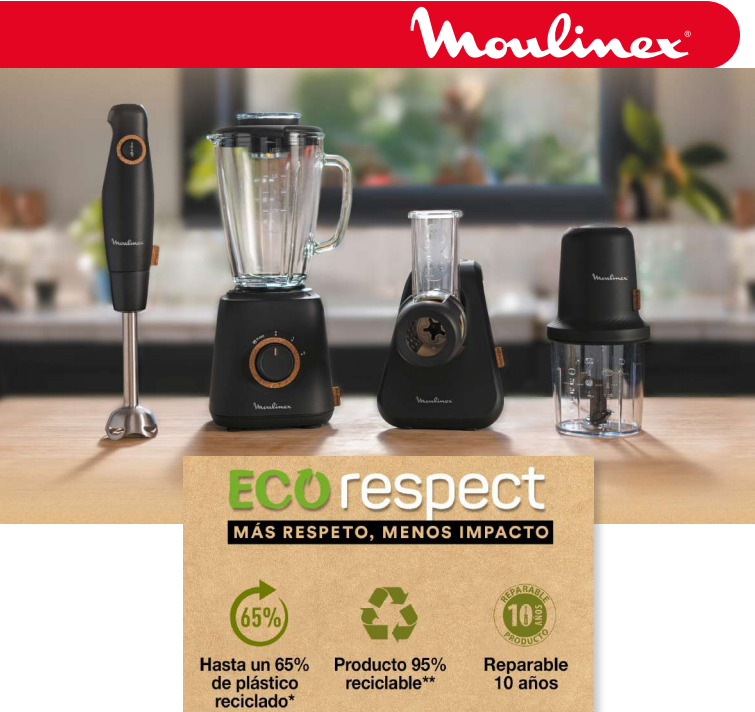 Moulinex presenta su nueva gama de productos concebidos de manera ecológica